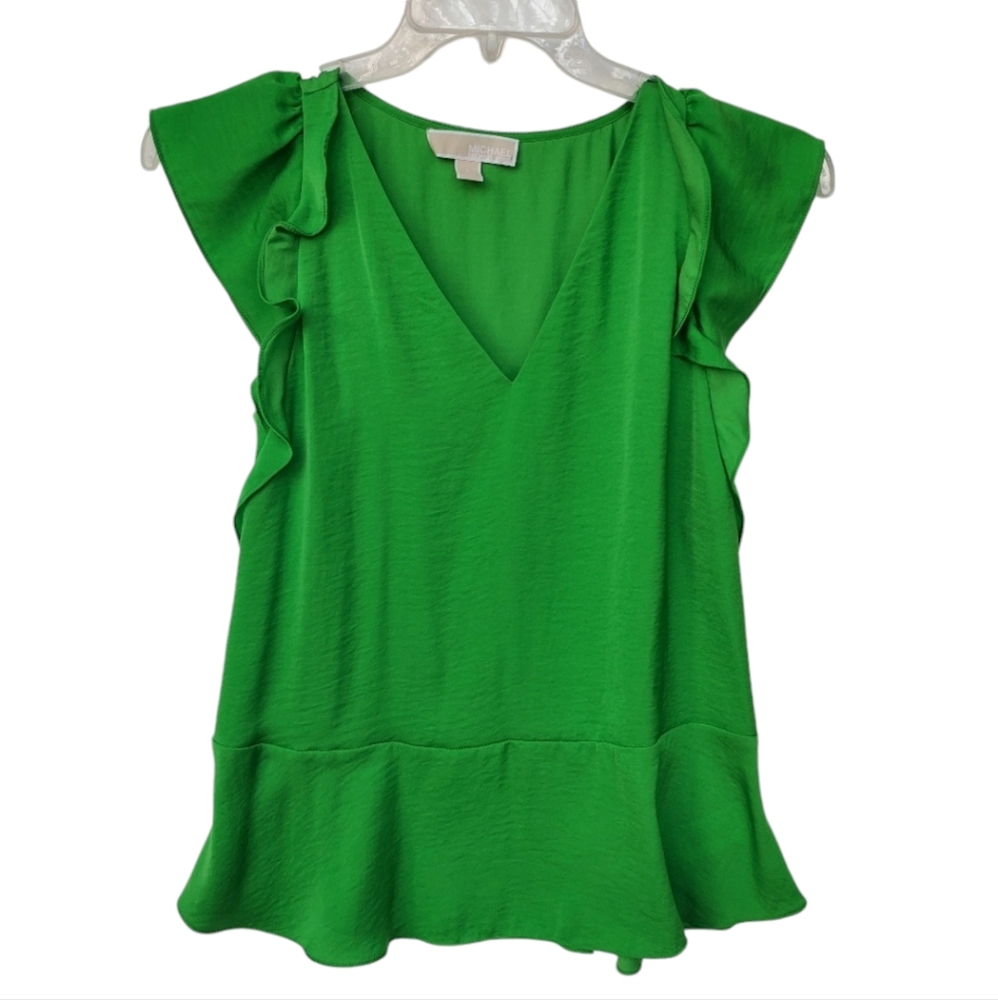 MICHAEL Kors Bright Lime Green Tank Top Like NEW Silky Size S